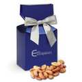 Extra Fancy Jumbo Cashews in Metallic Blue Gift Box